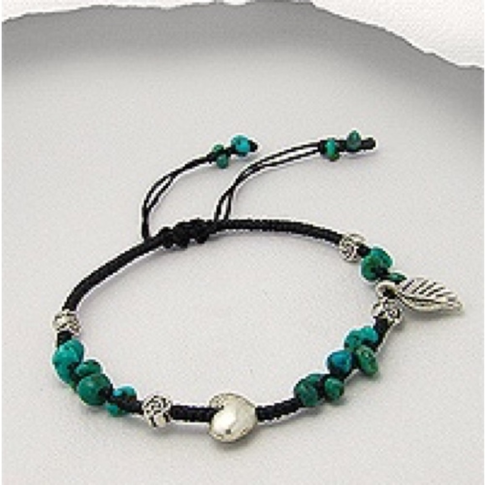 Adjustable Black Cotton Bracelet